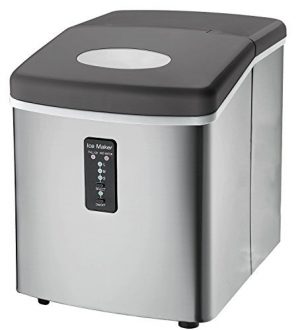 Ice Machine - Portable, Counter Top Ice Maker MachineTG22 - Produces 26 lbs Of Ice Per 24 Hours - Stainless Steel - By ThinkGizmos (trademark protected) : Amazon.in: Home &amp; Kitchen