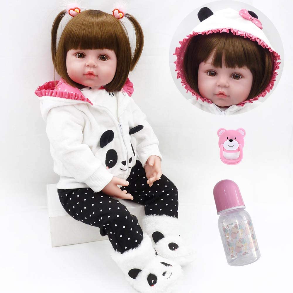 Amazon.com: Pinky 24 inch 61cm Lovely Reborn Baby Girl Dolls Toddler Realistic Looking Life Like Baby Doll Vinyl Silicone Babies Xmas Gift : Toys & Games