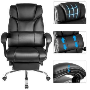 Merax-Portland-Technical-Leather-Reclining-Office-Chair