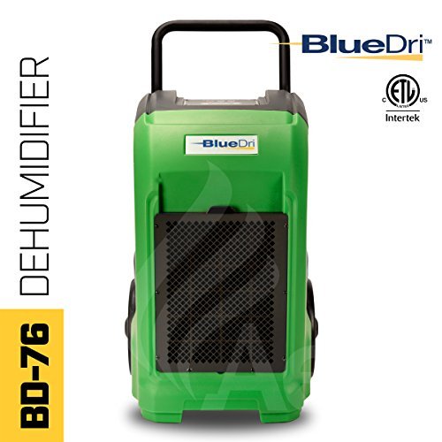  BlueDri BD-76-GREEN 76-Pint AHAM High Performance Commercial Dehumidifier, Green