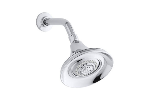 KOHLER Forte Showerhead, Polished Chrome - 3 Spray Modes, Wall Mount, 2.5 GPM Flow
