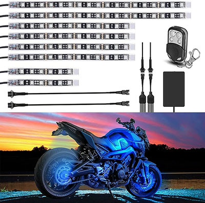 Govee 8PCS Motorcycle LED Lights Kits, DC 12-Volt Neon Lights
